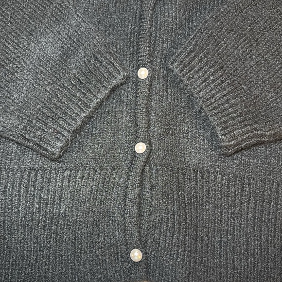 Old Navy Black Cardigan Sweater With Faux Pearl Buttons Size XXL TALL - Picture 7 of 10